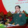 Đại tướng, Bộ trưởng Quốc phòng Phan Văn Giang phát biểu chào mừng đại hội. (Ảnh: Trọng Đức/TTXVN)