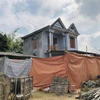 Ngôi nhà tại thôn Tân Lập xã Trung Hòa, huyện Chiêm Hóa, tỉnh Tuyên Quang nơi xảy ra vụ việc thương tâm. (Ảnh: TTXVN phát)