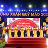 Hội Hoa Xuân Thành phố Hồ Chí Minh lần thứ 43 khai mạc tại Công viên Tao Đàn. (Ảnh: Hứa Chung/TTXVN)