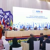 Chủ tịch Quốc hội Vương Đình Huệ phát biểu tại Phiên họp toàn thể thứ nhất AIPA-43 ngày 21/11/2022 tại hủ đô Phnom Penh, Campuchia. (Ảnh: Doãn Tấn/TTXVN)