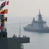 Hải quân Hoàng gia Thái Lan tiếp nhận khinh hạm HTMS Bhumibol Adulyadej do Hàn Quốc đóng trị giá 14,6 tỷ baht tại Chuk Samet, ngày 7/1/2019. (Nguồn: The Bangkok Post)