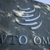 Logo của Tổ chức Thương mại Thế giới (WTO) tại trụ sở ở Geneva, Thụy Sĩ. (Nguồn: Reuters)