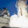 Tàu khu trục Maya Aegis của Lực lượng Phòng vệ bờ biển Nhật Bản bắn một quả tên lửa ở Thái Bình Dương tháng 11/2022. (Nguồn: Koydo)