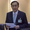 Ông Prayuth Chan-ocha phát biểu tại một phiên họp của Quốc hội ở Bangkok, ngày 18/8/2014. (Ảnh: AFP/TTXVN)