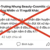Nội dung bài đăng sai sự thật của bà T.H.N trên mạng xã hội Facebook. (Ảnh: TTXVN phát)