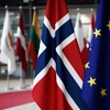 Cờ Na Uy và cờ EU. (Nguồn: Shutterstock)