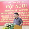 Phó Bí thư Thường trực Tỉnh ủy Quảng Ngãi Đặng Ngọc Huy phát biểu tại Hội nghị. (Ảnh: Phạm Cường/TTXVN)