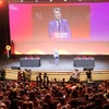 Bí thư toàn quốc Đảng Cộng sản Pháp Fabien Roussel phát biểu tại Đại hội lần thứ 39 của Đảng Cộng sản Pháp. (Ảnh: Báo Nhân dân)