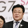 Bộ trưởng Môi trường Nhật Bản Akihiro Nishimura (phải) tham dự Hội nghị Bộ trưởng Năng lượng và Môi trường của G7 tại Sapporo, Nhật Bản. (Ảnh: Kyodo/TTXVN)