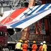 Một mảnh vỡ của chiếc máy bay Airbus A330 gặp nạn năm 2009. (Nguồn: Jersey Evening Post)