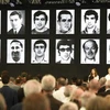 Buổi tưởng niệm các nạn nhân trong vụ thảm sát tại Thế vận hội Munich 1972 ở Căn cứ Không quân Fuerstenfeldbruck, miền nam nước Đức, ngày 5 tháng 9 năm 2022. (Nguồn: AFP)