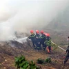 Lực lượng chức năng diễn tập ứng phó cháy rừng, sẵn sàng cho các tình huống trong mùa hanh khô. (Ảnh: Quang Quyết/TTXVN)