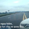 [Video] Lái xe quay đầu trên cao tốc còn tỏ thái độ nghênh ngang