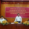 Bí thư Trung ương Đảng, Phó Thủ tướng Chính phủ Lê Minh Khái phát biểu tại buổi làm việc. (Ảnh: Thanh Tân/TTXVN)