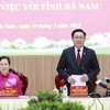 [Photo] Chủ tịch Quốc hội Vương Đình Huệ làm việc tại tỉnh Hà Nam