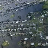 Cảnh ngập lụt ở Fort Myers, bang Florida, Mỹ sau khi bão Ian đổ bộ ngày 29/9/2022. (Ảnh: AFP/TTXVN)