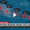 Siêu bão Mawar đe dọa đảo Guam. (Nguồn: CNN)