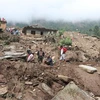 Khung cảnh tan hoang do lũ quét sau những trận mưa lớn tại Bahrabise, Nepal. (Ảnh: AFP/TTXVN)