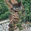 Hiện trường vụ lở đất ở tỉnh Hồ Bắc, Trung Quốc, ngày 9/7/2023. (Ảnh: THX/TTXVN)