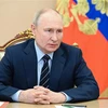 Tổng thống Nga Vladimir Putin phát biểu tại Moskva ngày 14/7/2023. (Ảnh: AFP/TTXVN) 