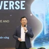 Ông Phạm Hồng Quất, Cục trưởng Cục Phát triển Thị trường và Doanh nghiệp Khoa học và Công nghệ, Bộ Khoa học và Công nghệ phát biểu khai mạc sự kiện. (Ảnh: Đinh Hằng/TTXVN)