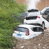 Cảnh ngập lụt sau những trận mưa lớn tại Trùng Khánh, Trung Quốc, ngày 14/7/2023. (Ảnh: THX/TTXVN)