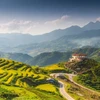 Một ngôi làng trên đồi được bao quanh bởi ruộng bậc thang ở Thung lũng Mường Hoa, thị trấn Sa Pa, Lào Cai. (Nguồn: Shutterstock)
