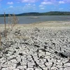 Lòng hồ chứa khô nứt nẻ do hạn hán kéo dài tại tỉnh Camaguey, Cuba. (Ảnh: AFP/TTXVN)