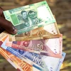 Đồng tiền rand của Nam Phi tại Pretoria. (Ảnh: AFP/TTXVN)