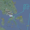 Đường bay của chuyến bay Scoot TR16 khi trở về Singapore ngày 12/10/2023.