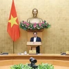 Thủ tướng Phạm Minh Chính chủ trì họp chuyên đề về xây dựng pháp luật tháng 11/2023. (Ảnh: Dương Giang/TTXVN)