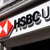 Chi nhánh ngân hàng HSBC tại London, Anh. (Ảnh: AFP/TTXVN)