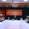Giáo sư-Tiến sỹ Lê Văn Lợi, Phó Giám đốc Học viện Chính trị Quốc gia Hồ Chí Minh chủ trì hội thảo. (Ảnh: Văn Điệp/TTXVN)