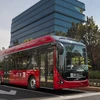 Một chiếc xe buýt điện Volvo 7900 đang được thử nghiệm trên tuyến đường số 4 của hệ thống Metrobus của thành phố Mexico. (Ảnh: Volvo Buses)
