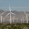 Các tuabin sản sinh điện gió hoạt động tại California, Mỹ. (Ảnh: Reuters/TTXVN)