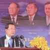 Chủ tịch CPP Samdech Techo Hun Sen phát biểu tại Lễ kỷ niệm. (Ảnh: AKP/TTXVN phát)