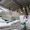 Kho gạo xuất khẩu đi Philippines, Trung Quốc tại Công ty TNHH Dương Vũ, huyện Thủ Thừa, tỉnh Long An. (Ảnh: Hồng Đạt/TTXVN)