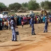 Lực lượng an ninh Sudan được triển khai tại El Geneina, bang Tây Darfur. (Ảnh: AFP/TTXVN)