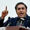 Thủ lĩnh đảng Nhân dân Pakistan (PPP) Bhutto Zardari phát biểu trong cuộc vận động tranh cử tại Peshawar ngày 27/1/2024. (Ảnh: AFP/TTXVN)