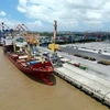 Tàu container cập cảng Hải Phòng. (Ảnh: Tuấn Anh/TTXVN)