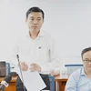 Phó Giám đốc Sở Thông tin-Truyền thông TPHCM Võ Minh Thành thông tin tại buổi họp báo. (Ảnh: Trang tin Điện tử Đảng bộ Thành phố Hồ Chí Minh)