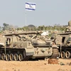 Binh sỹ Israel được triển khai gần biên giới với Dải Gaza ngày 25/2/2024. (Ảnh: THX/TTXVN)