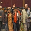 Ông Narayan Dahal (người vẫy tay) trở thành tân Chủ tịch Quốc hội Nepal. (Nguồn: onlinekhabar)