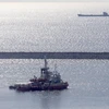 Tàu chở hàng viện trợ nhân đạo cho Dải Gaza khởi hành từ cảng Larnaca, CH Cyprus ngày 12/3/2024. (Ảnh: THX/TTXVN)