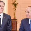 Ngoại trưởng Mỹ Antony Blinken (trái) và Tổng thống Ai Cập Abdel-Fattah al-Sisi. (Nguồn: AA)