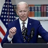 Tổng thống Mỹ Joe Biden công bố kế hoạch xoá nợ sinh viên trong bài phát biểu tại Nhà Trắng ở Washington DC., ngày 24/8/2022. (Ảnh: AFP/TTXVN)