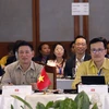 Đoàn đại biểu Việt Nam dự Hội nghị. (Ảnh: Phạm Kiên/TTXVN)