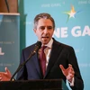 Ông Simon Harris phát biểu sau khi được bầu làm Lãnh đạo mới của đảng Fine Gael, tại Athlone, Ireland, ngày 24/3/2024. (Ảnh: AFP/TTXVN)