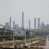Nhà kho hóa chất bị cháy nằm trong khu công nghiệp Map Ta Phut rộng lớn. (Ảnh: AFP)