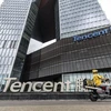 Biển hiệu của Tencent bên ngoài trụ sở công ty ở Thâm Quyến vào ngày 17/4/2024. (Ảnh: Bloomberg)
